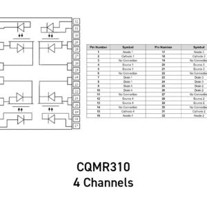 Functional Diagram for Isocom CQMR310 Optically Coupled Solid State Relay