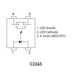 Cotomos C224S High Current (3.5A) MOSFET Relay Terminal Identification